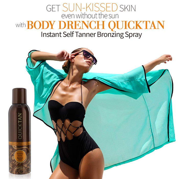 Body Drench - Quick Tan Bronzing Spray Medium/Dark Tan 6 oz (2 Pack)