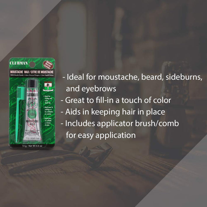 Clubman - Moustache Wax - Black