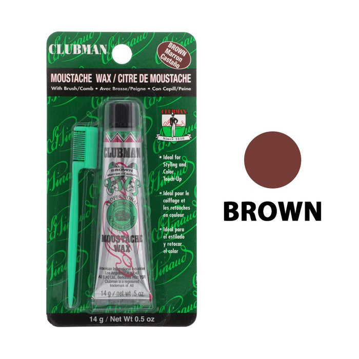 Clubman - Moustache Wax - Brown