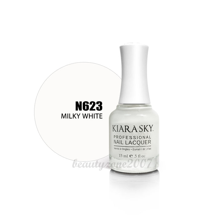 Kiara Sky Nail Polish N623 Milky White