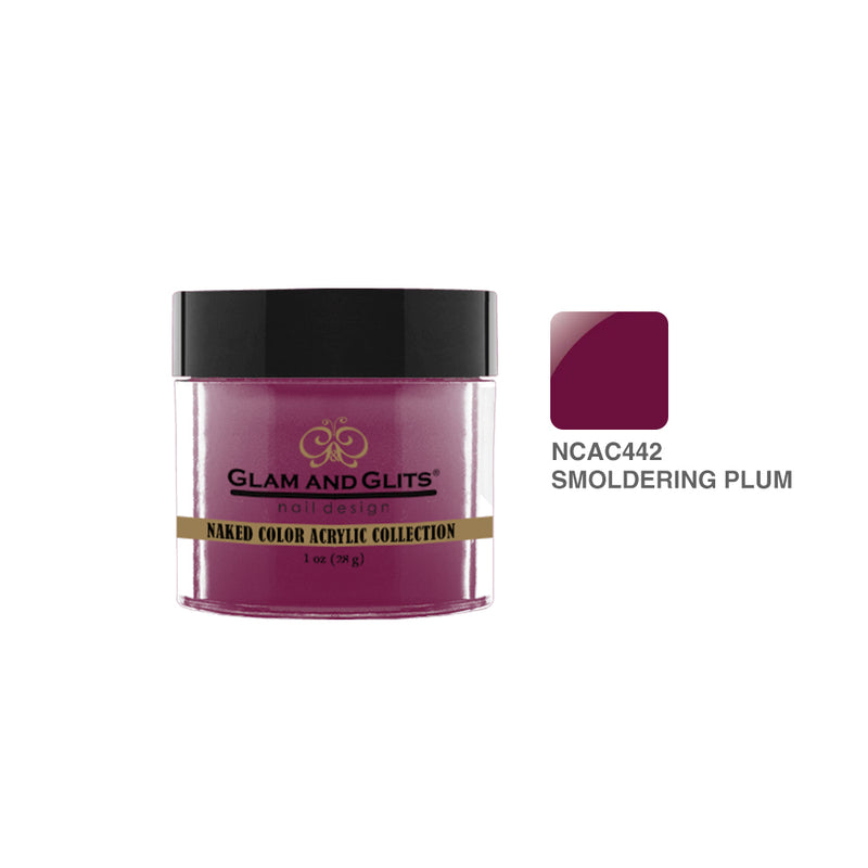 Glam & Glits - Polvo acrílico de color - 442 Ciruela Ardiente 28 g