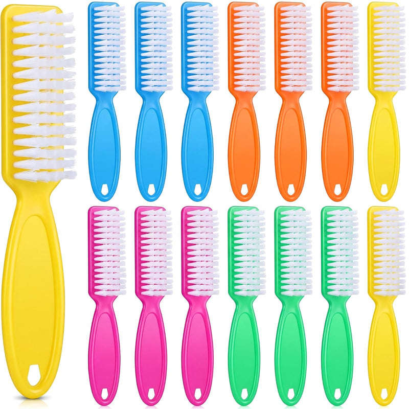 Handle Grip Nail Brush,Nail Cleaning Brushes for Toes and Fingernail (15 pcs)