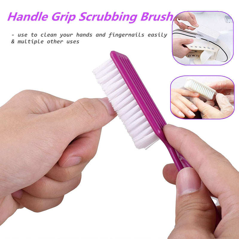 Handle Grip Nail Brush,Nail Cleaning Brushes for Toes and Fingernail (6 pcs)