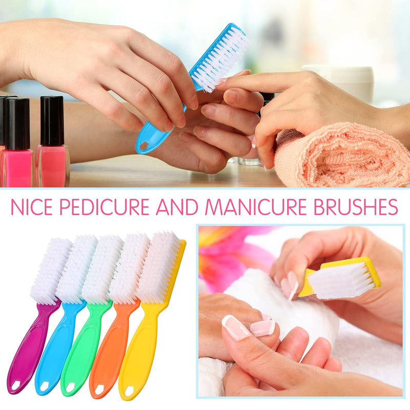Handle Grip Nail Brush,Nail Cleaning Brushes for Toes and Fingernail (15 pcs)