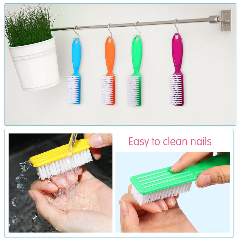 Handle Grip Nail Brush,Nail Cleaning Brushes for Toes and Fingernail (15 pcs)