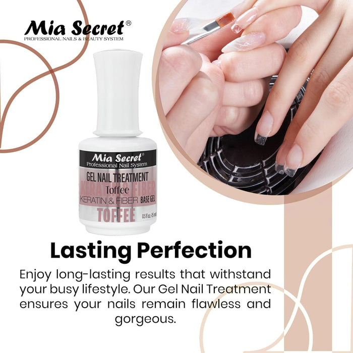 Mia Secret Gel Nail Treatment Keratin Base & Top (Natural) 0.5oz