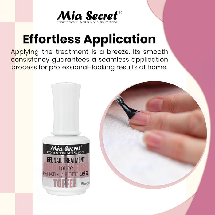 Mia Secret Gel Nail Treatment Keratin Base & Top (Natural) 0.5oz