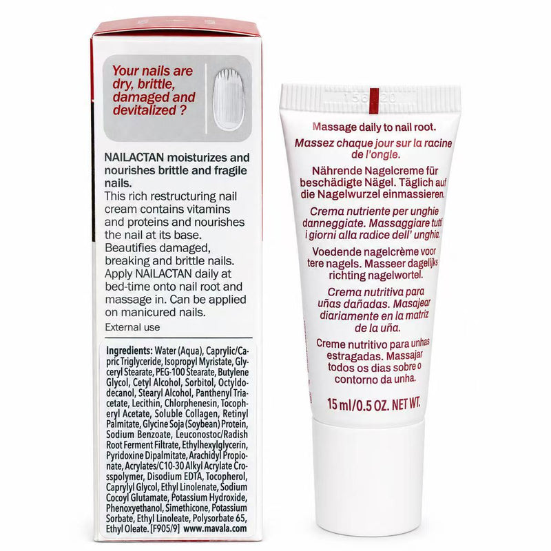 Mavala - Nailactan Nail Cream - for Damaged Nails (Tube) 0.5 oz