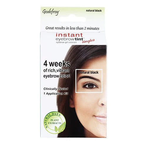 Godefroy - Tinte instantáneo para cejas - Negro natural - Aplicación única