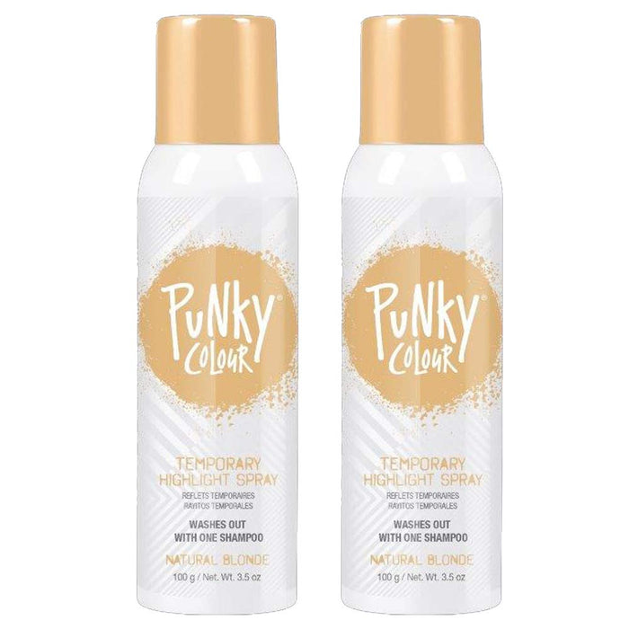 Punky Colour - Temporary Hair Highlight Spray - Natural Blonde 3.5 oz (2 Pack)