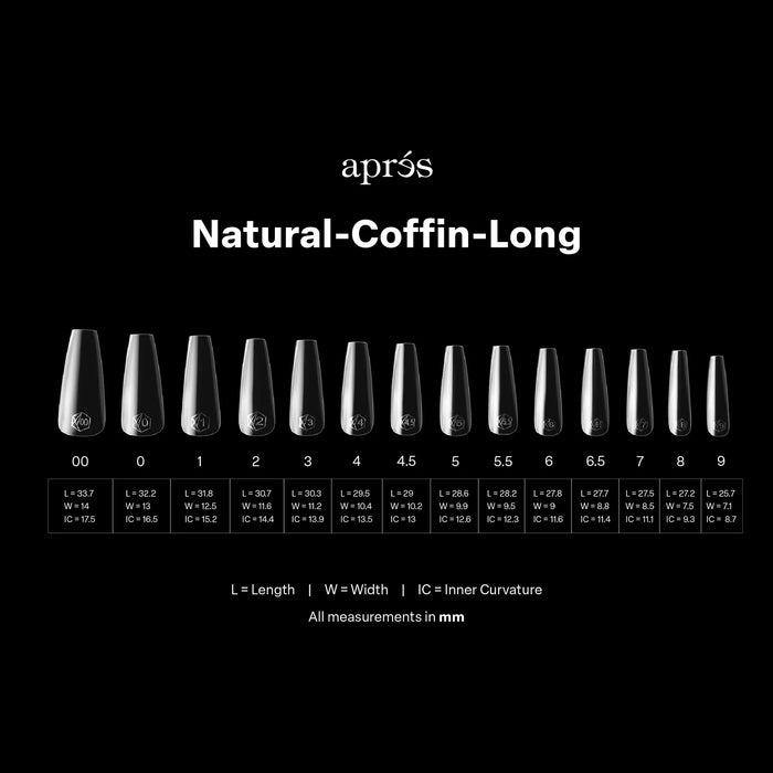 Aprés Gel X Natural Coffin Long (Box of 600 Tips)