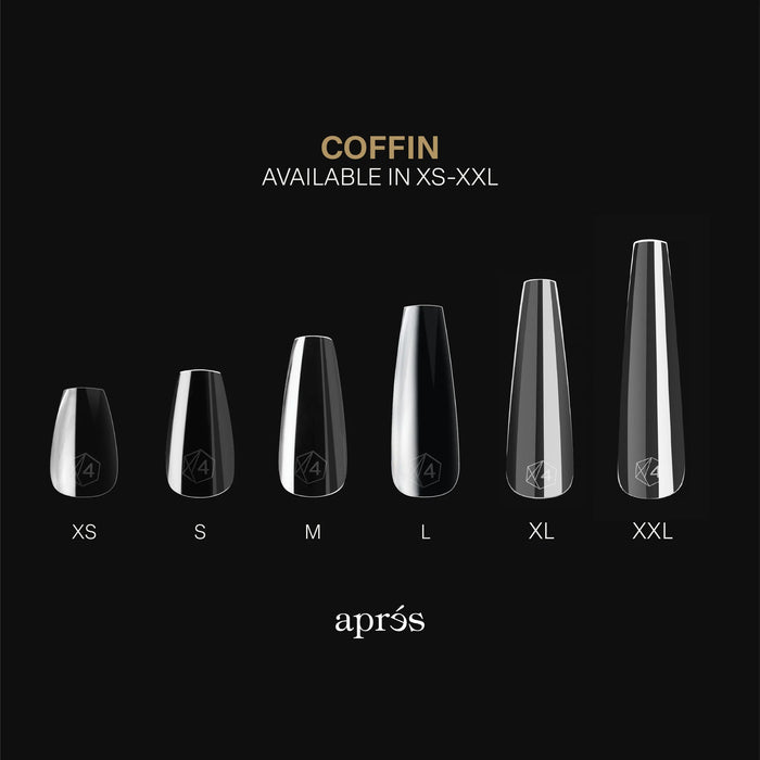 Apres - Gel-X Tips - Natural Coffin Short (600 Pcs)