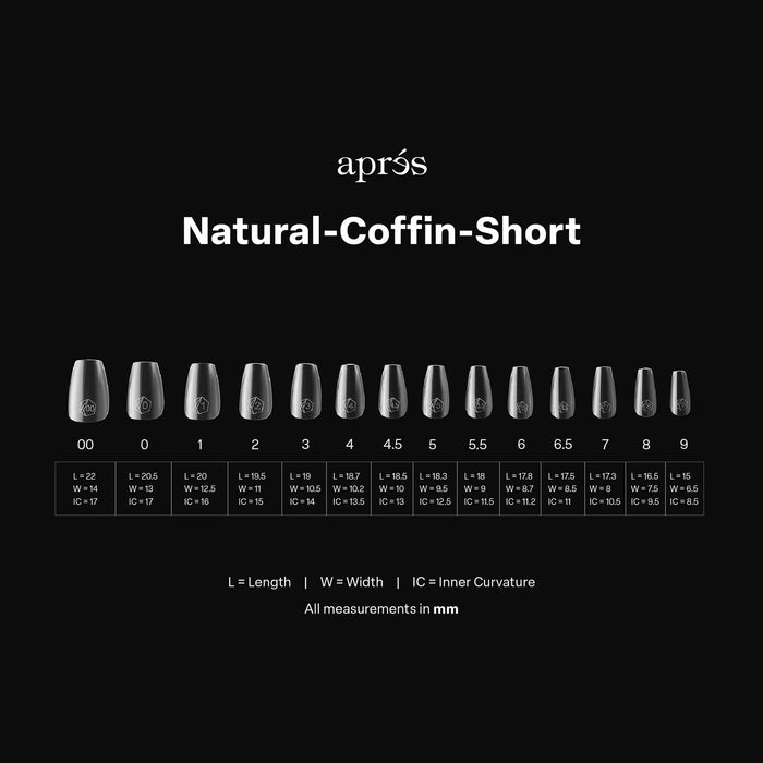 Apres - Gel-X Tips - Natural Coffin Short (600 Pcs)