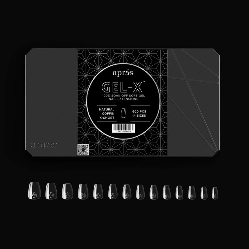 Apres - Gel-X Tips - Natural Coffin X-Short (600 Pcs)