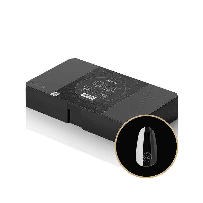 Apres - Gel-X Tips - Natural Redonda Corta (600 unidades)