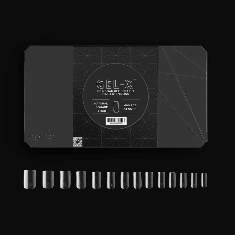 Apres - Gel-X Tips - Natural Square Short (600 Pcs)