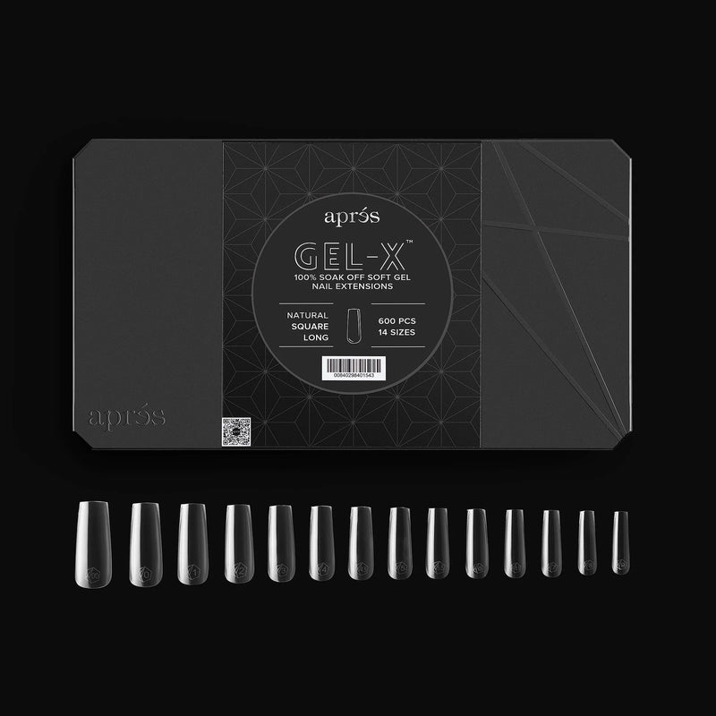 Apres - Gel-X Tips - Natural Square Long (600 Pcs)