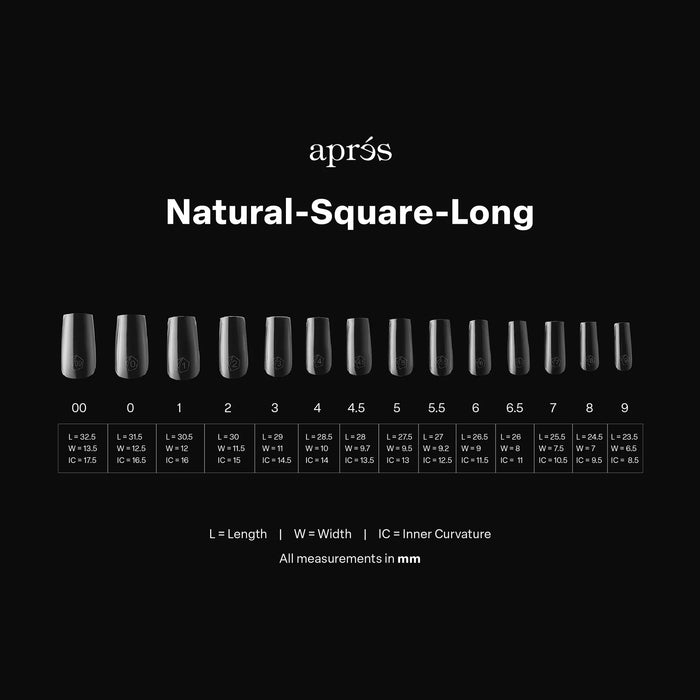 Aprés Gel-X Natural Square Long (Box of 600 Tips)