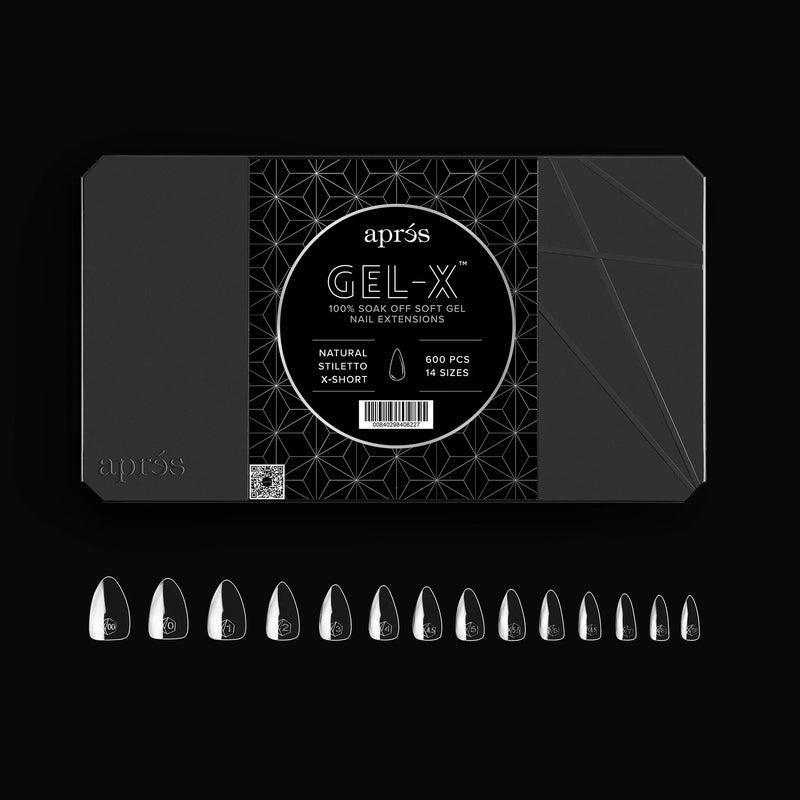 Apres - Gel-X Tips - Natural Stiletto X-Short (600 unidades)