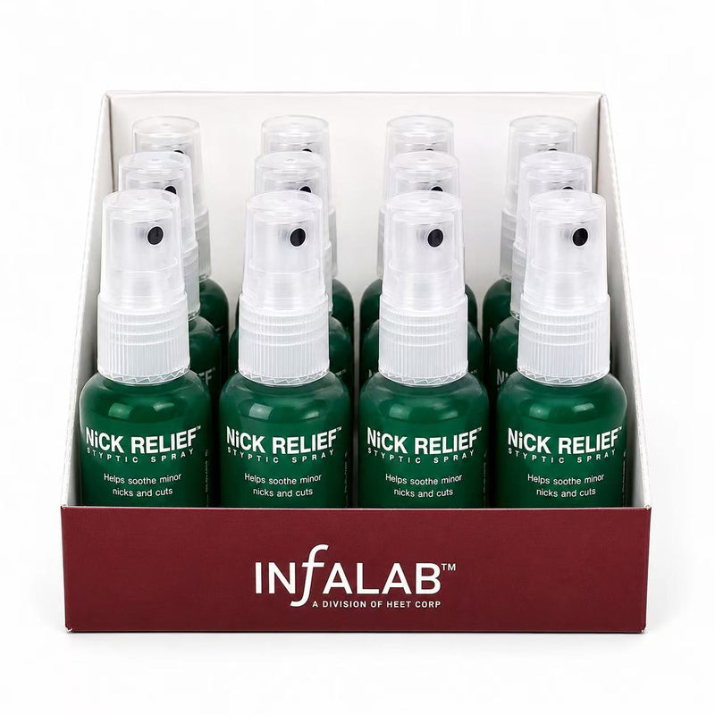 Infalab - Nick Relief Styptic Spray - Stop Bleeding 0.47 oz (12 pack)