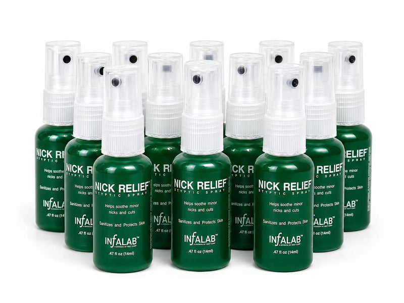 Infalab - Nick Relief Styptic Spray - Stop Bleeding 0.47 oz (12 pack)