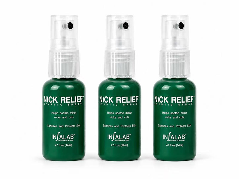 Infalab - Nick Relief Styptic Spray - Stop Bleeding 0.47 oz (3 pack)