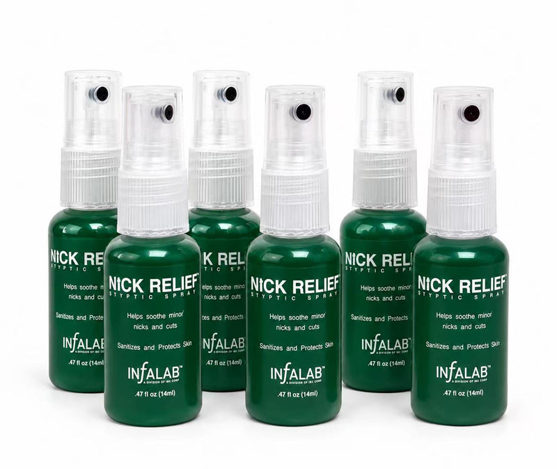 Infalab - Nick Relief Styptic Spray - Stop Bleeding 0.47 oz (6 pack)