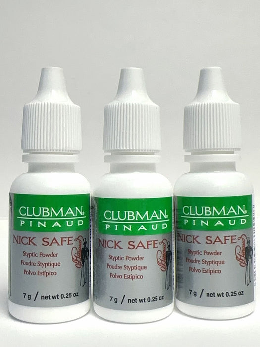 Clubman - Nick Safe Styptic Powder 0.25oz (3 Pack)