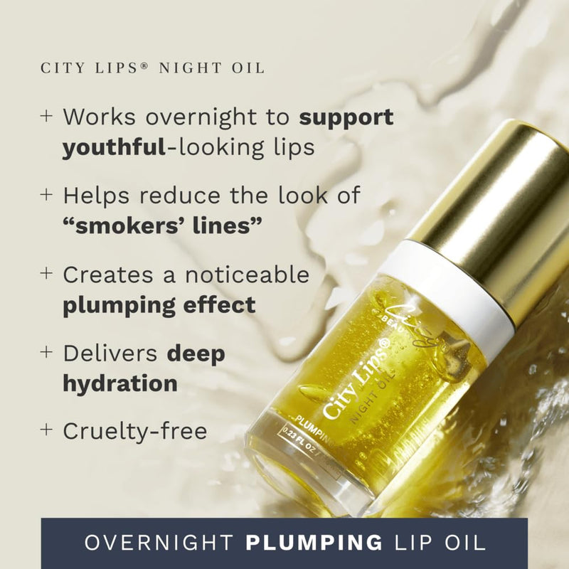 City Beauty - City Lips Night Oil - Overnight Lip Plumping Oil 0.23 Fl Oz