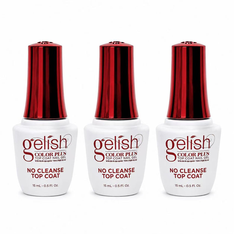 Gelish - No Cleanse - Gel Top Coat 0.5 oz (3 Pack)
