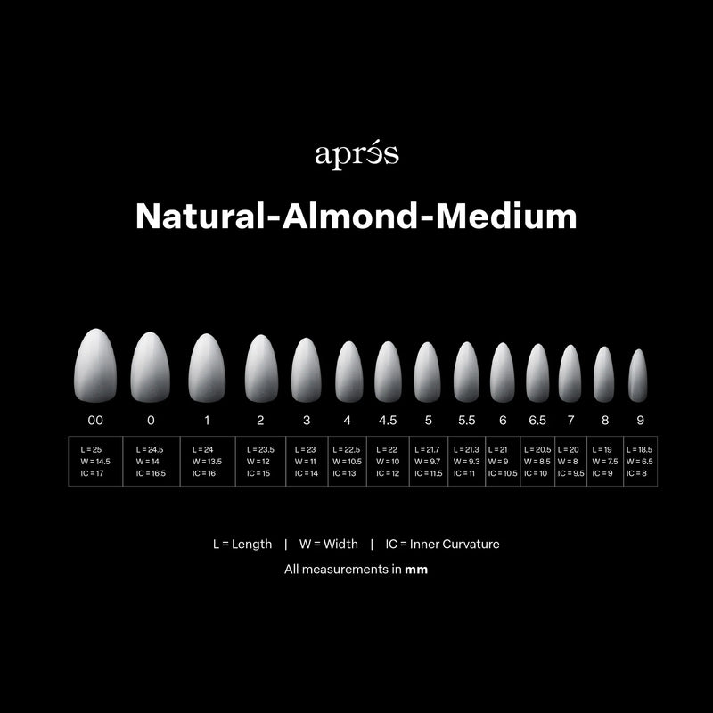 Apres - Ombre Gel-X - Natural Almond Medium (210 Pcs)