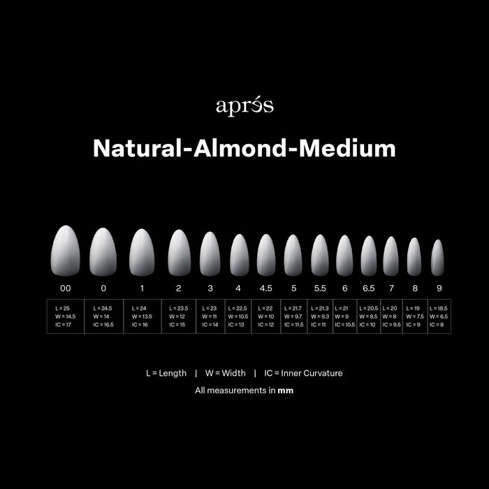 Apres - Ombre Gel-X - Natural Almond Medium (210 Pcs)