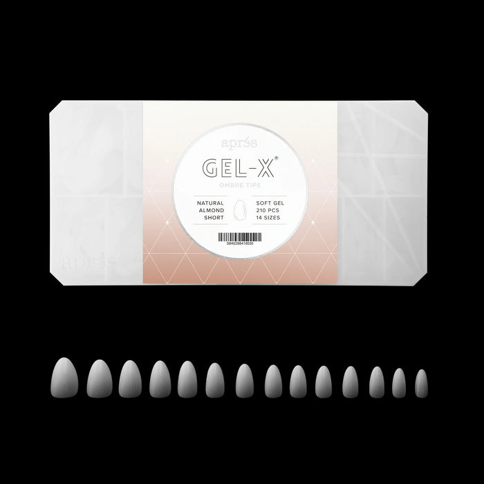 Apres - Ombre Gel-X - Natural Almond Short (210 Pcs)