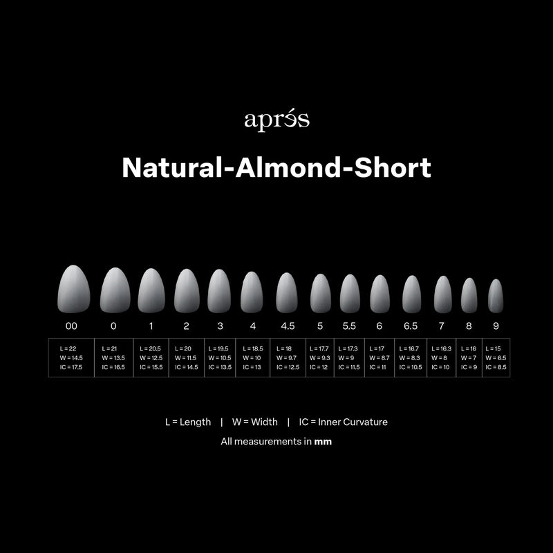 Apres - Ombre Gel-X - Natural Almond Short (210 piezas)