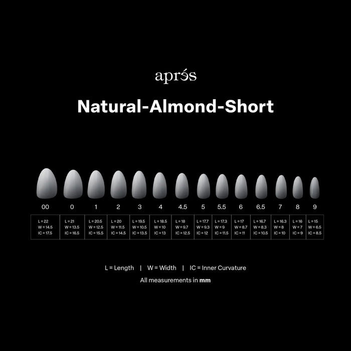 Apres - Ombre Gel-X - Natural Almond Short (210 Pcs)