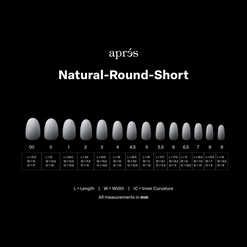 Apres - Ombre Gel-X - Natural Redonda Mediana (210 unidades)