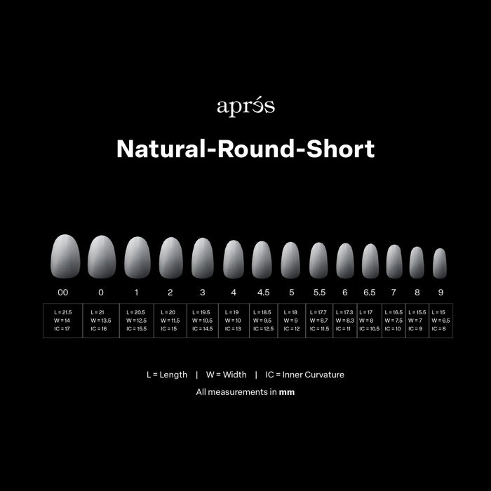 Apres - Ombre Gel-X - Natural Round Medium (210 Pcs)