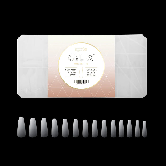 Apres - Ombre Gel-X - Sculpted Coffin Long (210 Pcs)