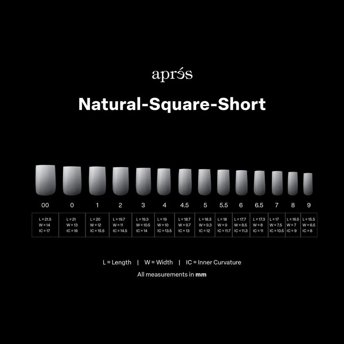 Apres - Ombre Gel-X - Natural Square Short (210 Pcs)