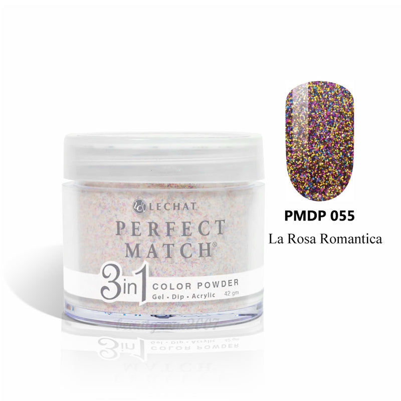 Polvos LeChat Perfect Match 3 en 1 - PMDP055 La Rosa Romantica 42 g / 1.48 oz