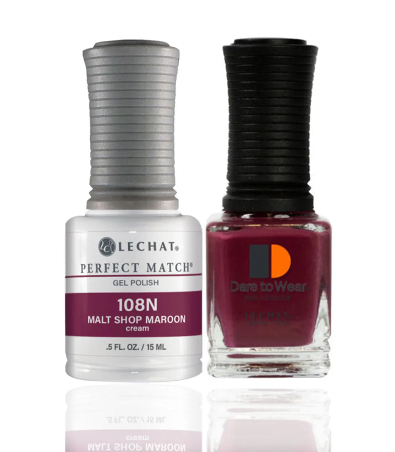 Dúo Perfect Match - PMS108N Malt Shop Maroon 0.5 fl oz
