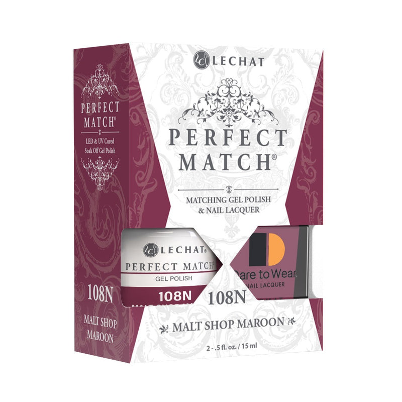 Dúo Perfect Match - PMS108N Malt Shop Maroon 0.5 fl oz