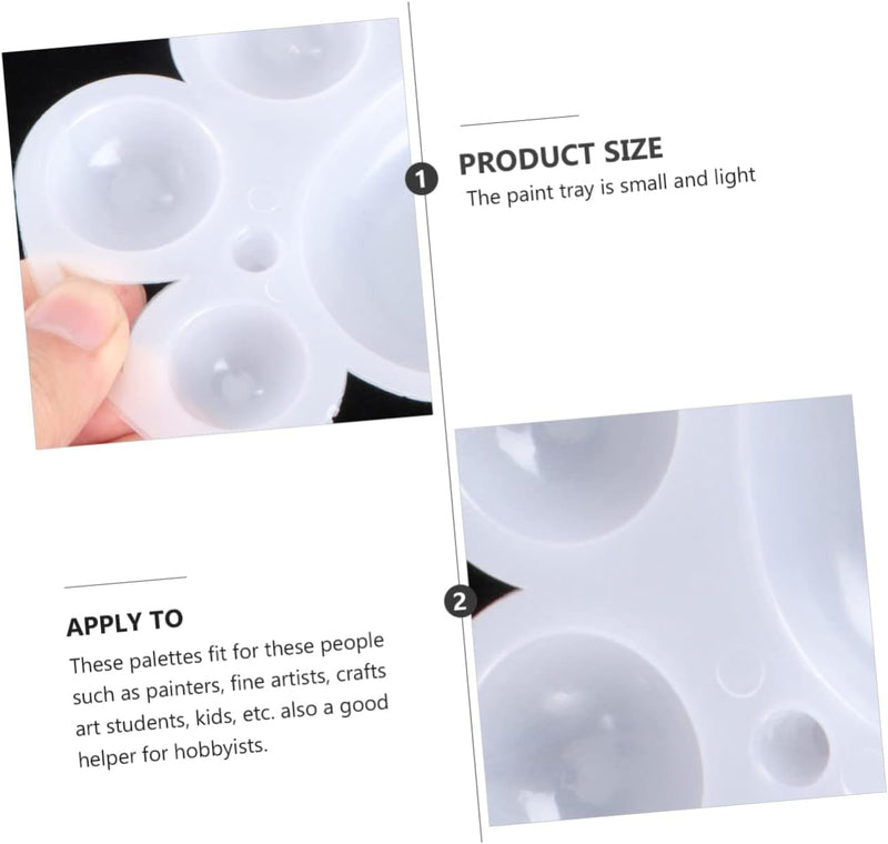 Plastic Paint Tray Painting Palette for Art Supplies (5 Pcs)