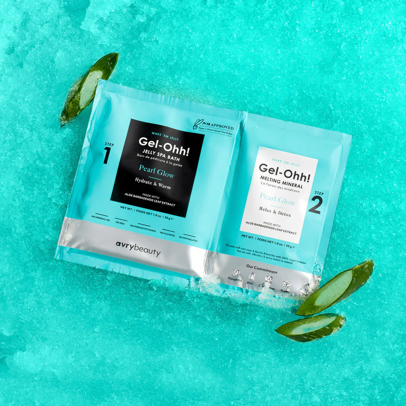 AvryBeauty - Jelly Spa Bath Pedicure Set - Pearl Glow (3 Pack)