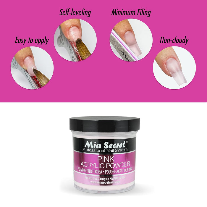 Mia Secret Acrylic Powder - Pink 4oz