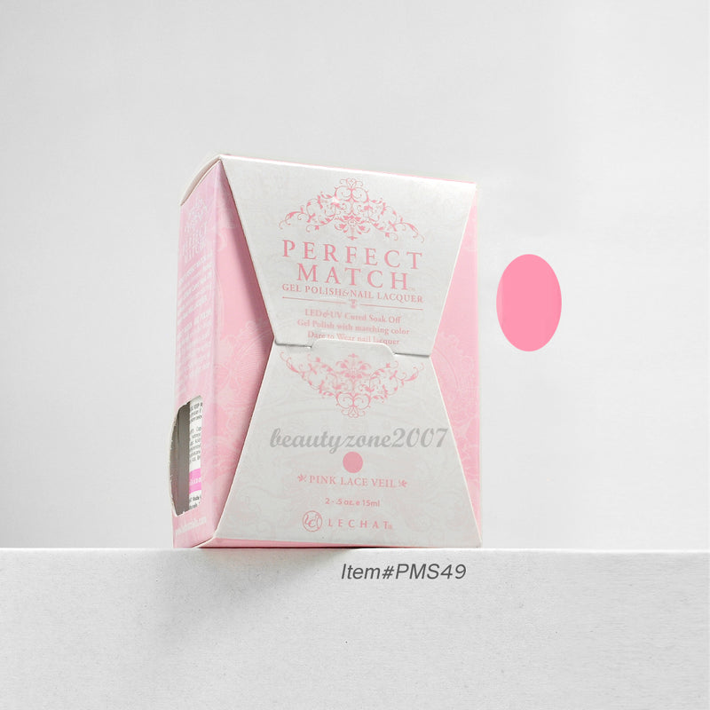 Dúo Perfect Match - Velo de encaje rosa PMS49 0.5 fl oz