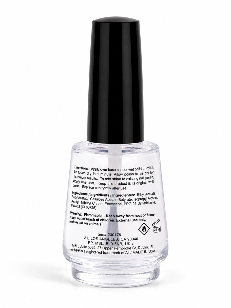 Poshe - Super Fast Drying Top Coat 0.5 fl oz (3 Pack)