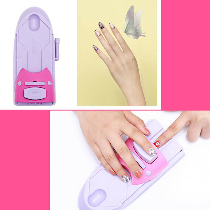 Nail Art Printer Machine DIY Nail Art Stamp Tool + 6 Printing Templates