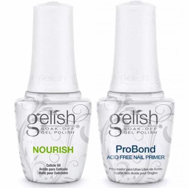 Gelish - Probond Acid Free Nail Primer + Nourish Cuticle Oil Duo