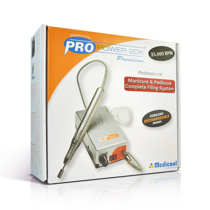 Medicool Pro Power 20K Rechargeable Filing Machine | Nail Drill